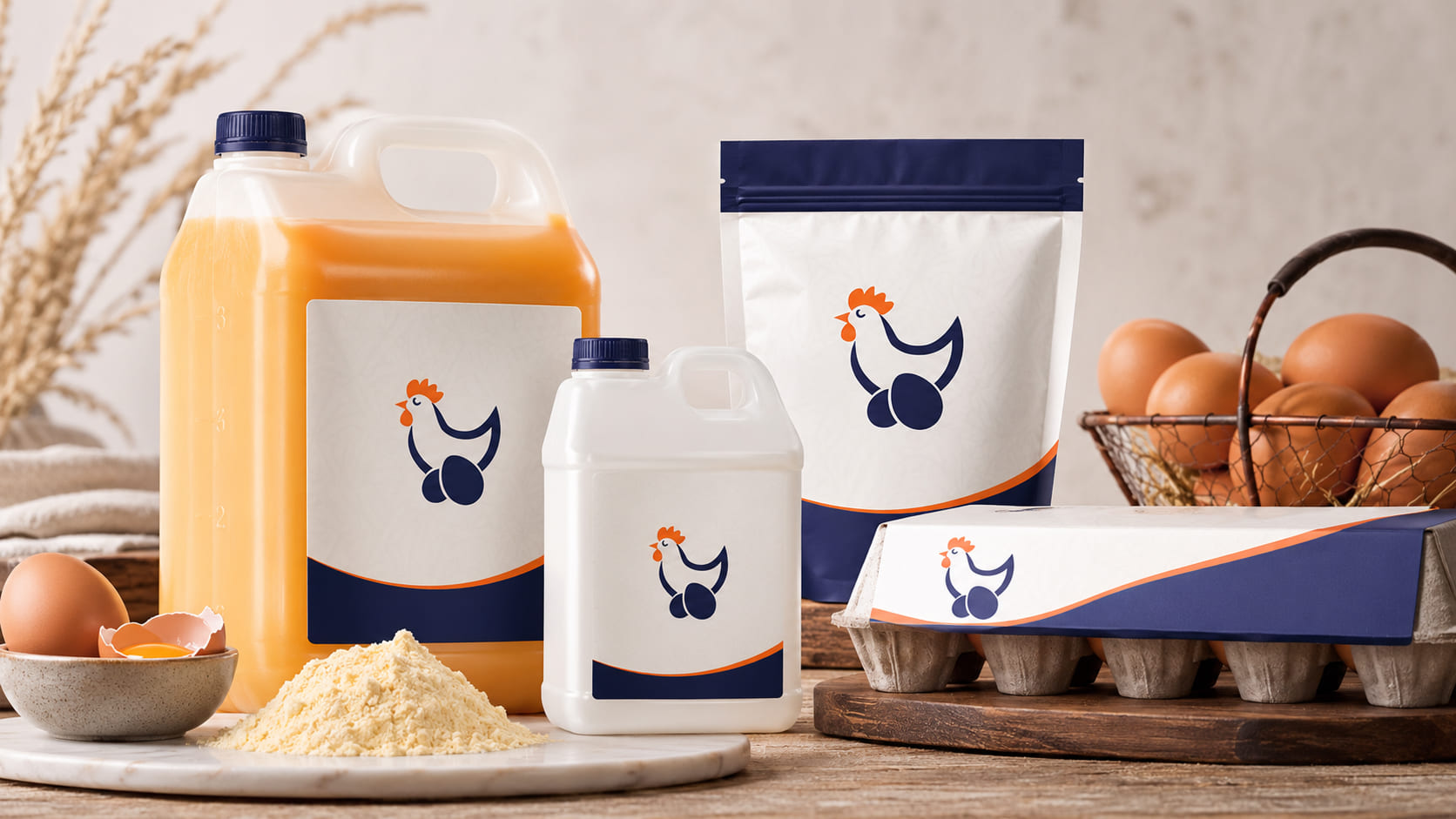 Proszek jajeczny Road Chicken Produce — opakowanie i prezentacja produktu